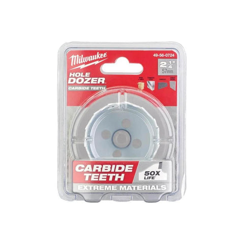 2-1/4 Inch Dozer Hole Saw With 4 TPI Carbide Teeth Delivers Ultra Durable Cutting For Extreme Materials in package