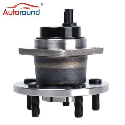 Front view of 512403 Beefed Up Rear Wheel Hub And Bearing Assembly for Toyota Corolla 2009 To 2019 Matrix with ABS, 5 lug, 135mm flange.