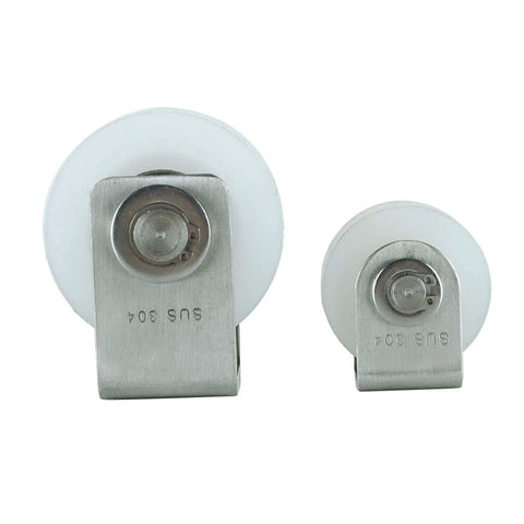 Heavy Duty Groove Track Wheel For Sliding Doors And Barn Doors With 304 Stainless Steel Bracket And Nylon Castor Built Tough And Durable Set 2 Pcs
