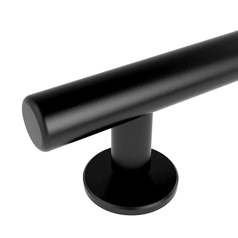 Sliding Barn Door Pull Handle Set With Flush Hardware In Rustic Black Powder Coat Finish Anti Rust And Heavy Duty Double Sided Design Handle