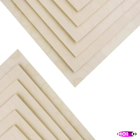 Baltic Birch Plywood Three Millimeter One Eighth Inch Thick Twelve By Eighteen Inch Six Flat Sheets Unfinished B BB Grade Veneer Ideal For DIY Arts And Crafts Woodworking Scroll Sawing Laser Cutting Painting Drawing stacked view