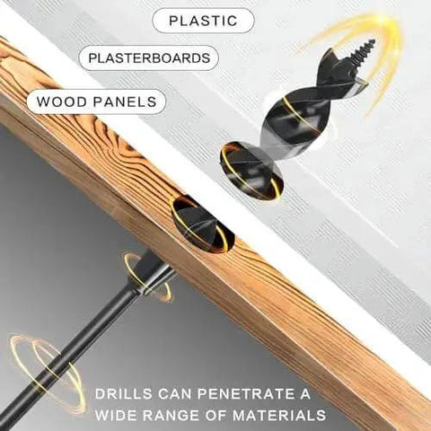 Flexible Drill Bit For Wire Pulling With Guide Ball Kit Three Quarters Inch Head Diameter Auger Style Self Feeding Tip