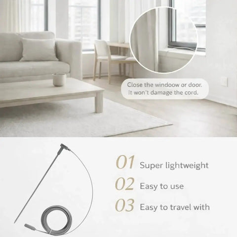 Indoor setting with outdoor grounding rod kit including 40FT conductive cord, copper earthing stake for grounding sheets mats pillowcases no outlet required