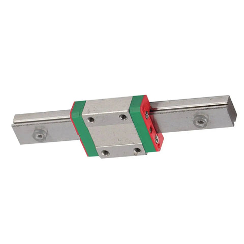 Miniature Linear Rail Guide 12mm Width With Slide Block, 4 Point Contact for Precision Machinery and Automation Systems, Compact 100mm