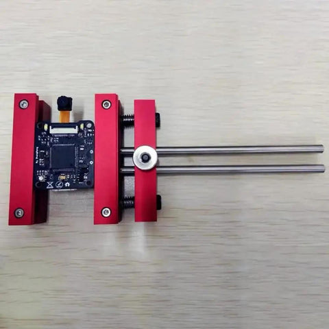 Beefy Heavy Duty Welding Fixture For PCB Circuit Boards With Aluminum Alloy Clamp, Red Finish, Adjustable Width Jig visible