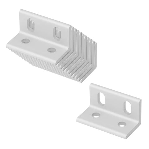 Heavy Duty 12 Pack 4 Hole Slotted Inside Corner Brackets For 2020 And 2040 T Slot Aluminum Profiles showing L shaped mounts