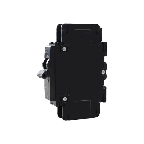 Side view of AC Miniature Circuit Breaker 15 Amp 120V 240V 1 Pole DIN Rail Mount 35mm UL489 Listed HCB1U60 MCB