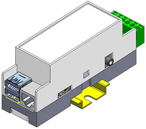 Low Profile DIN Rail Enclosure For Home Automation And PLC Switch Boxes, ABS Electrical Box With 35mm Rail Compatibility