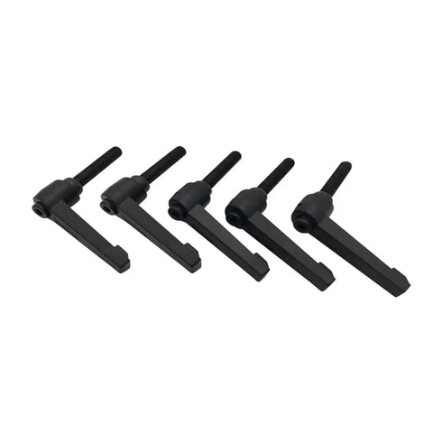5Pcs M6 x 12mm Handle For SBR Bearing Block And Linear Rail Guide Shaft Support For CNC, Tool-Free Quick Install Lever Kit shown front view