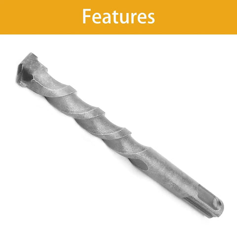 2 Pack 12Mm Masonry Drill Bit Set With 150Mm Length SDS Carbide Tipped Rotary Hammer Bits For Concrete Brick Cement Stone Block Half Inch Diameter Round Shank shown.