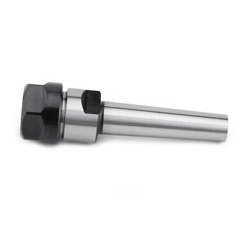 MT2 Collet Chuck Holder for CNC Milling, Taper Collet Arbor Adapter, shown in durable metal construction with straight shank