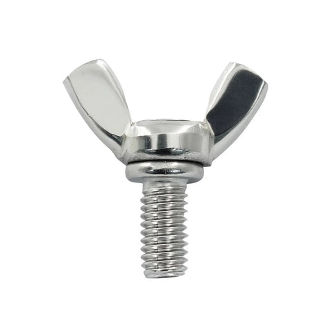 Stainless Steel M6 Wing Bolts Set of 10, 12mm Thread Length, 1mm Pitch, Heavy Duty Thumb Screws for Electronics and Outdoor Equipment