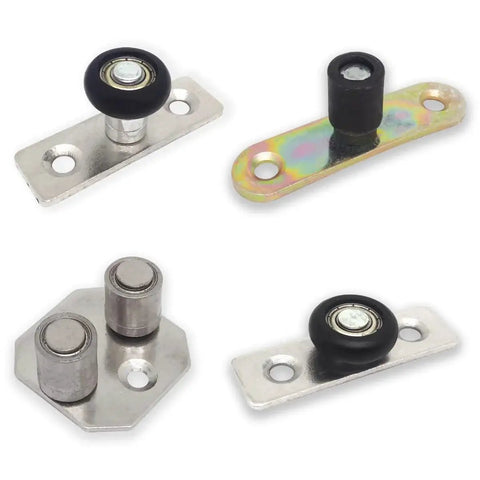 Four Piece Sliding Door Roller Guide Wheel With Ball Bearings For Barn Doors Floor Flush Mount Stay Roller With Screws 10mm
