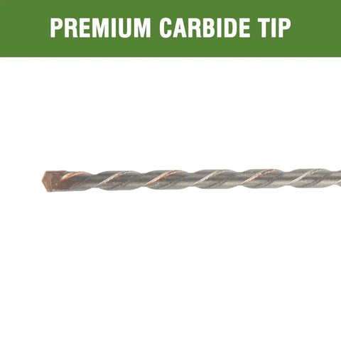 Close-up of 5/32 x 6 Inch SDS Plus Hammer Drill Bit Set Carbide Tipped For Concrete Brick Block Stone 6 Pack with carbide tip