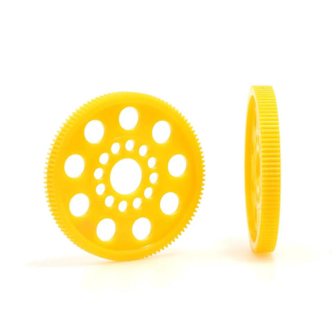 Yellow 64P 96T Spur Gear for 1 To 10 On Road RC Cars, High Precision Plastic Main Gear, lightweight and durable upgrade part
