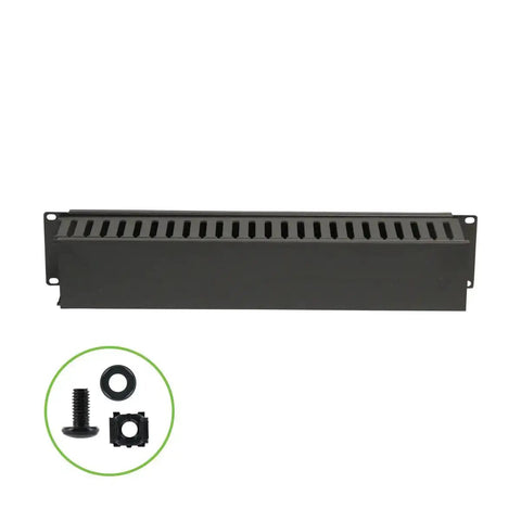 2U Plastic Rack Mount Horizontal Cable Manager Duct Raceway For 19 Inch Server Rack with included panel and screws