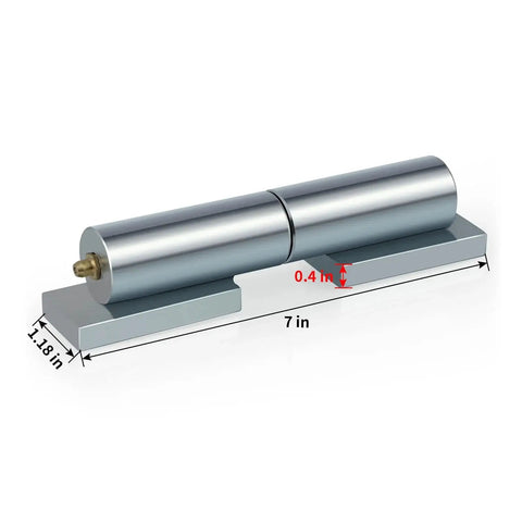 Heavy Duty 7 Inch Barrel Gate Hinges For Weld On Swing Gates And Trailer Lift Gates With 4400 Lb Capacity Zinc Plated AISI 1045 Steel CNC Machined For Strength Rust Resistant Includes 2 Sets Skelang side view with dimensions
