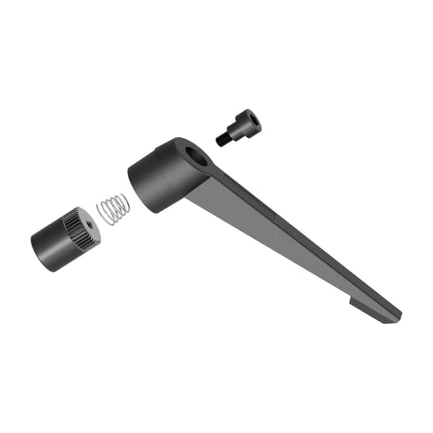 Exploded view of Adjustable Clamping Lever Handles Set Of Four With M6 Female Thread Rotating Screw Locking Quick Release Push Button Levers