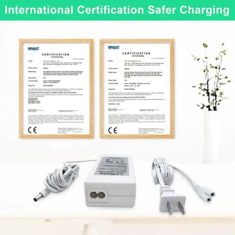 Replacement 24V DC Power Cord For Cricut Maker 3 Cutting Machine, 100-240V 50/60Hz Input, White Power Adapter Cable with certifications