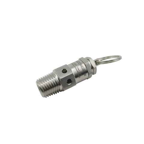 HEZONGSION 1/4-inch NPT male adjustable pressure relief valve, stainless steel SS304.