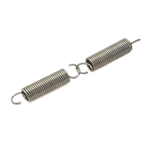 2-piece stainless steel extension springs with dual hook ends, 0.4x2 inches