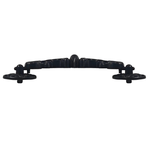 2 Pack Drop Bail Cabinet Handles 7.4 Inch Length With 5.9 Inch Center Hole Spacing Vintage Zinc Alloy Swing Drawer Pulls Rustic Black Finish