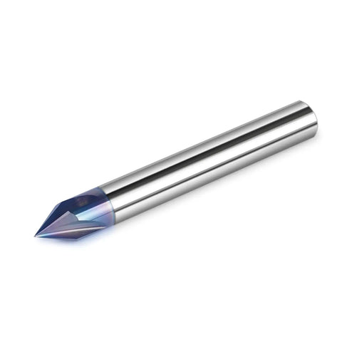 TAC Coated 60 Degree V Groove Router Bit With 4 Flutes And 1/4 Inch Shank Carbide Chamfer End Mill For CNC Carving And Chamfering