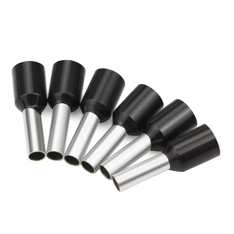 Close-up of 1000 Pcs Wire Ferrules Set For 16 AWG 1.5mm² Insulated Copper Crimp Connectors Crimp Pins Cord End Terminals Black