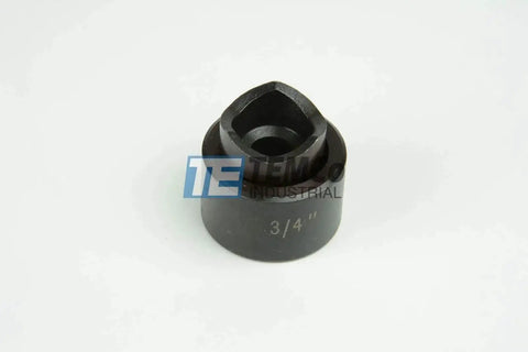 3/4 Inch Conduit Punch And Die Set For Hydraulic Knockout Driver, black metal piece, front view