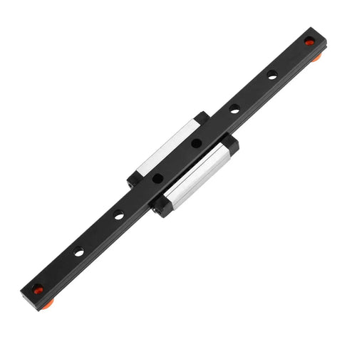 350mm Linear Sliding Rail Guide With MGN9H Carriage Block for 3D Printers and CNC Machines, stainless steel bearings, black finish