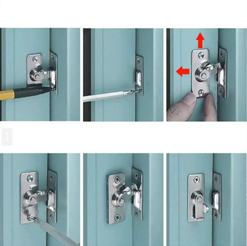 90 Degree Right Angle Gate Latches For Barn Doors Windows Garden Gates Cabinets And Sliding Doors Durable Stainless Steel With Welded Seal
