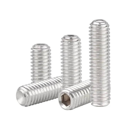 10 Pack Five Sixteenths By Twenty Four Threads Per Inch One Inch Long Stainless Steel 304 Grub Screws With Internal Hex Drive Cup Point