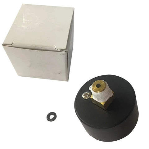 Bottom view of Replacement Pressure Gauge For Pool Sand Filter Pump With One Point Five Seven Inch Dial showing NPT thread connection.