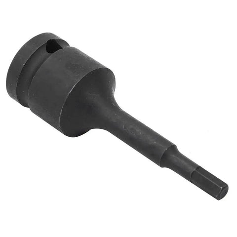 1/2-inch hex bit socket adapter for impact wrench, side view, 42CrMo alloy, black finish.