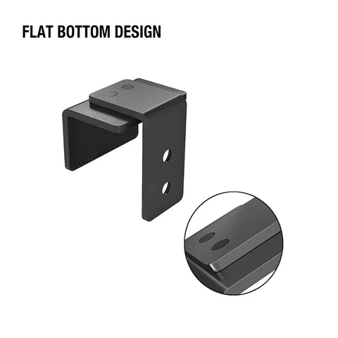 Matte Black Floor Guide Wall Mount For Sliding Barn Door Hardware Set Of 2, Adjustable For Door Thickness From 1 Inch To 1-3/8 Inches