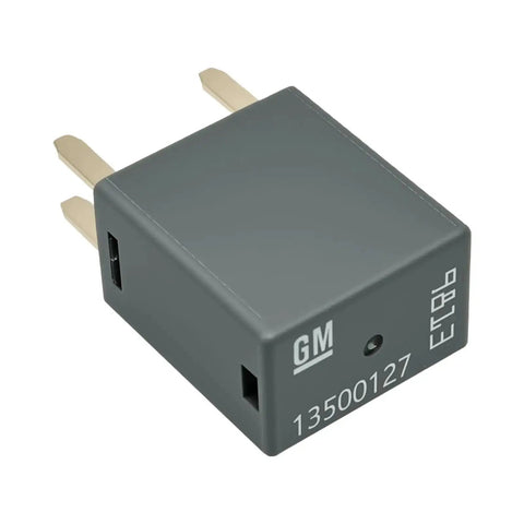 GM 12VDC 35A Automotive Relay 4 Pin Replacement For Car Electrical System featured with gray casing and product code 13500127