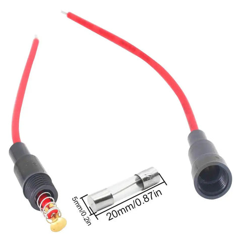 Inline Fuse Holder Kit With Ten 18 AWG Screw Type Fuse Holders And One Hundred Fifty Quick Blow 250V Fuses In Multiple Ratings