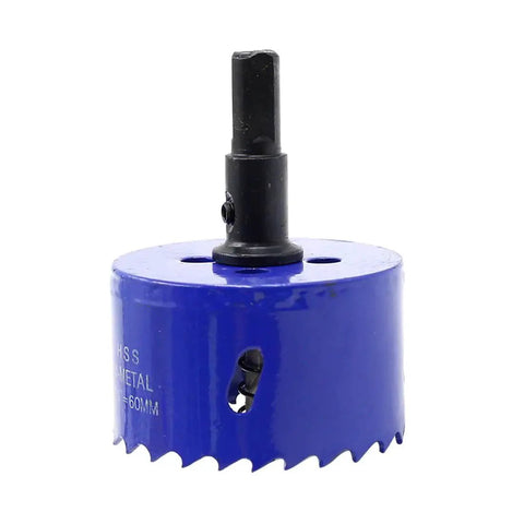 DIY Ready Hole Saw Kit 2-3/8 Inch 60mm Bi-Metal HSS Cutter with hex shank, high-speed steel for wood, plastic, drywall, fiberboard