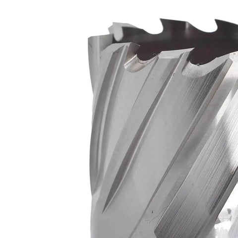 Close-up of Annular Cutter For Magnetic Drill Press Oscarbide One And Five Eighths Inch Cutting Diameter One Inch Depth Of Cut.