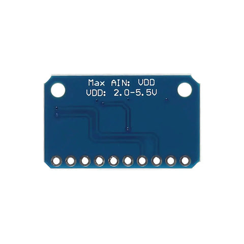 Back view of 3 Pack ADS1115 16 Bit 4 Channel I2C Analog To Digital Converter Module with visible pins and VDD labeling