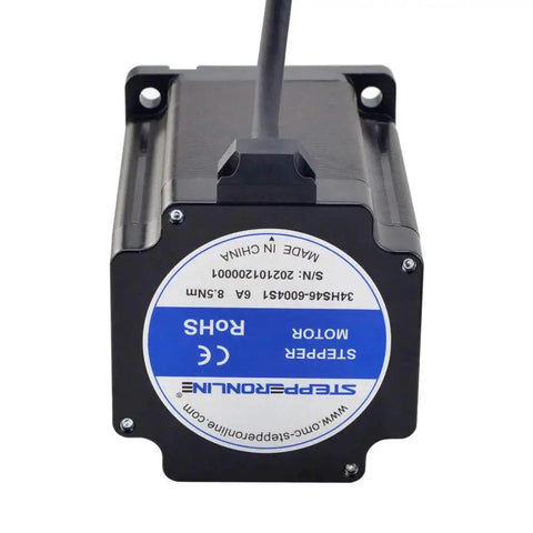 Nema 34 Stepper Motor With 8.5Nm Beefy Holding Torque, 6.0A Current, 36 to 60V, Bipolar 2 Phase, 1m Cable product front view