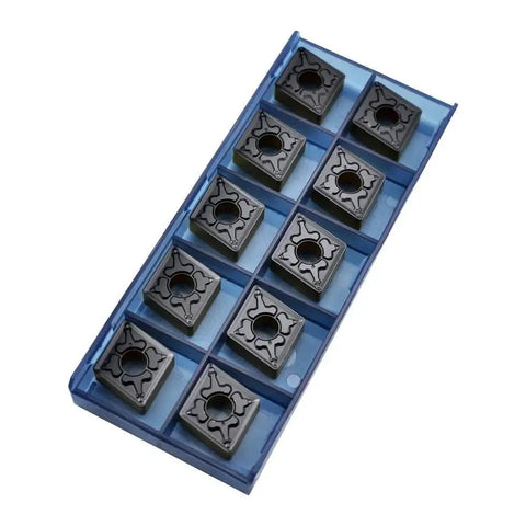 Beefy Carbide Turning Inserts CNMG 432 TM CNMG120408 For Semi Finishing Steel Machining Cast Iron CNMG Insert For Metal Lathe Turning Tools 0.5 Inch Diameter 0.1875 Inch Thick High Speed High Feed 10 Pieces in tray.