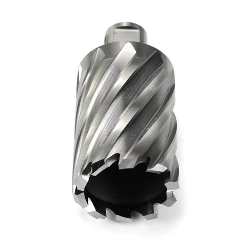 Beast Mode Annular Cutter For Magnetic Drill Press With 1-5/8 Cutting Diameter And 2 Inch Depth Weldon Shank 3/4 Inch With 2 Flat Pilot Pin