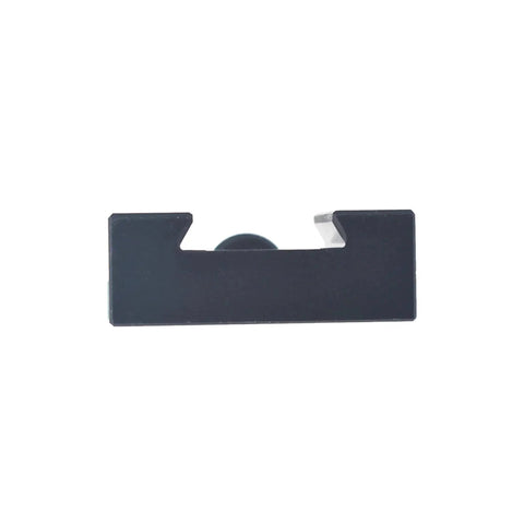 Front view of Quick Change Turning And Facing Lathe Tool Post Holder 250001 for Steel, holding half-inch square bits.
