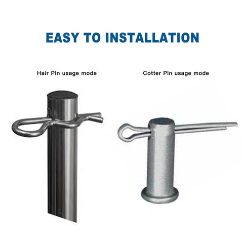 122 Piece Cotter Pin Kit With Hair Pins Clevis Pins R Clips And Hitch Pins Zinc Plated For Trailers Latches And Equipment