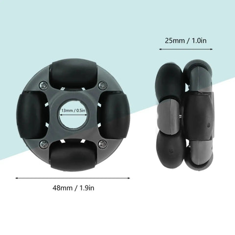 48mm Double Row Omni Wheel For Robots Durable Nylon Construction Delivers 360 Degree Maneuverability And Stable Performance
