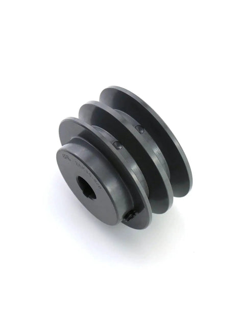 Durable Cast Iron Double Groove V Belt Pulley 3.05 Inch OD With Five Eighth Inch Fixed Bore AK Fixed Bore For A 3L And 4L Belts