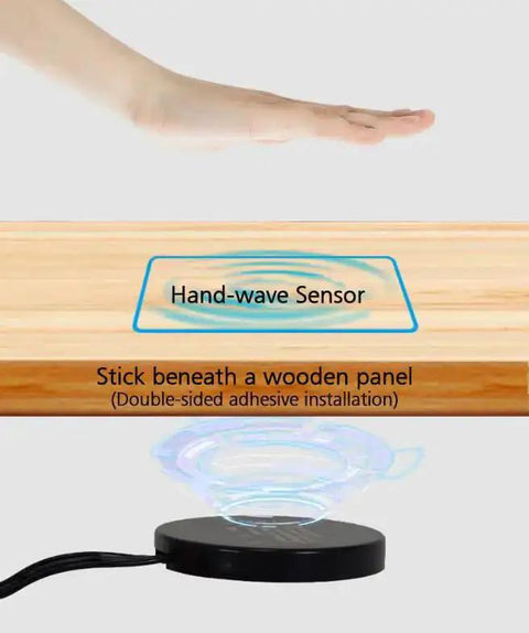 Hidden 12V Dimmer Switch With Stepless Brightness Touch Sensor Through Wood Panel for RVs Closets Cabinets and Wine Racks