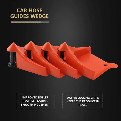 Car Hose Guide Set Of 4 Automatic Plastic Hose Guides For A Smooth Roll Prevent Snags Under Tires During Car Wash And Maintenance Durable Polyethylene Construction Fits Cars Motorcycles And Trucks