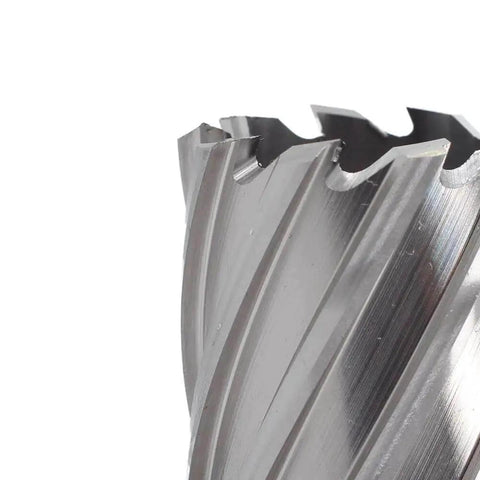 Close-up of Annular Cutter For Magnetic Drill Press One And Seven Sixteenths Inch Cutting Diameter With Two Inch Cutting Depth